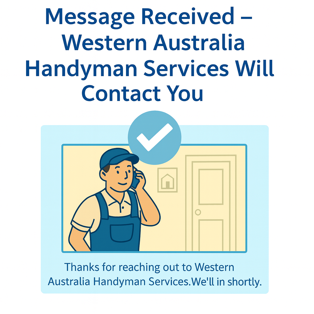 Western Australia Handyman Services Contact Confirmation